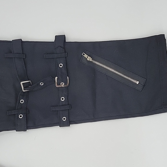 Men's Black Buckle Strap Pants - Picture 11 of 16